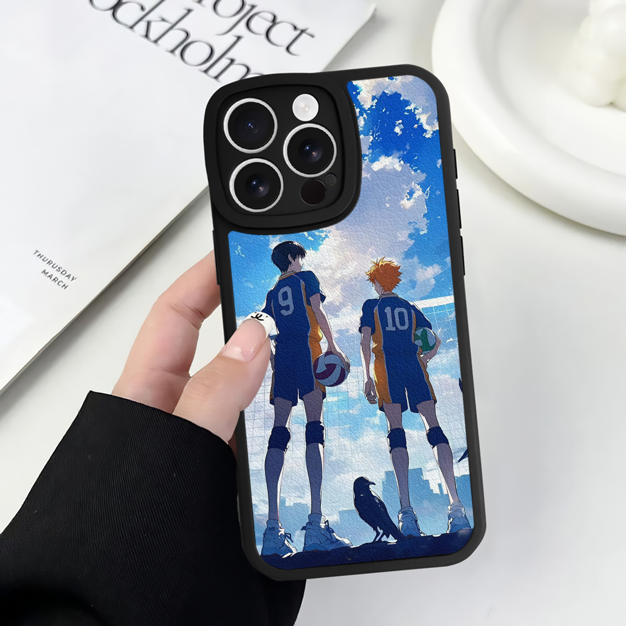 （画像用） ハイキュー!! Haikyu!! 【iPhone 16シリーズ対応】シリコンスマホケース（レザー調） 材質：シリコン